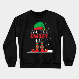 I'm the smiley elf.. Christmas funny family matching costume Crewneck Sweatshirt